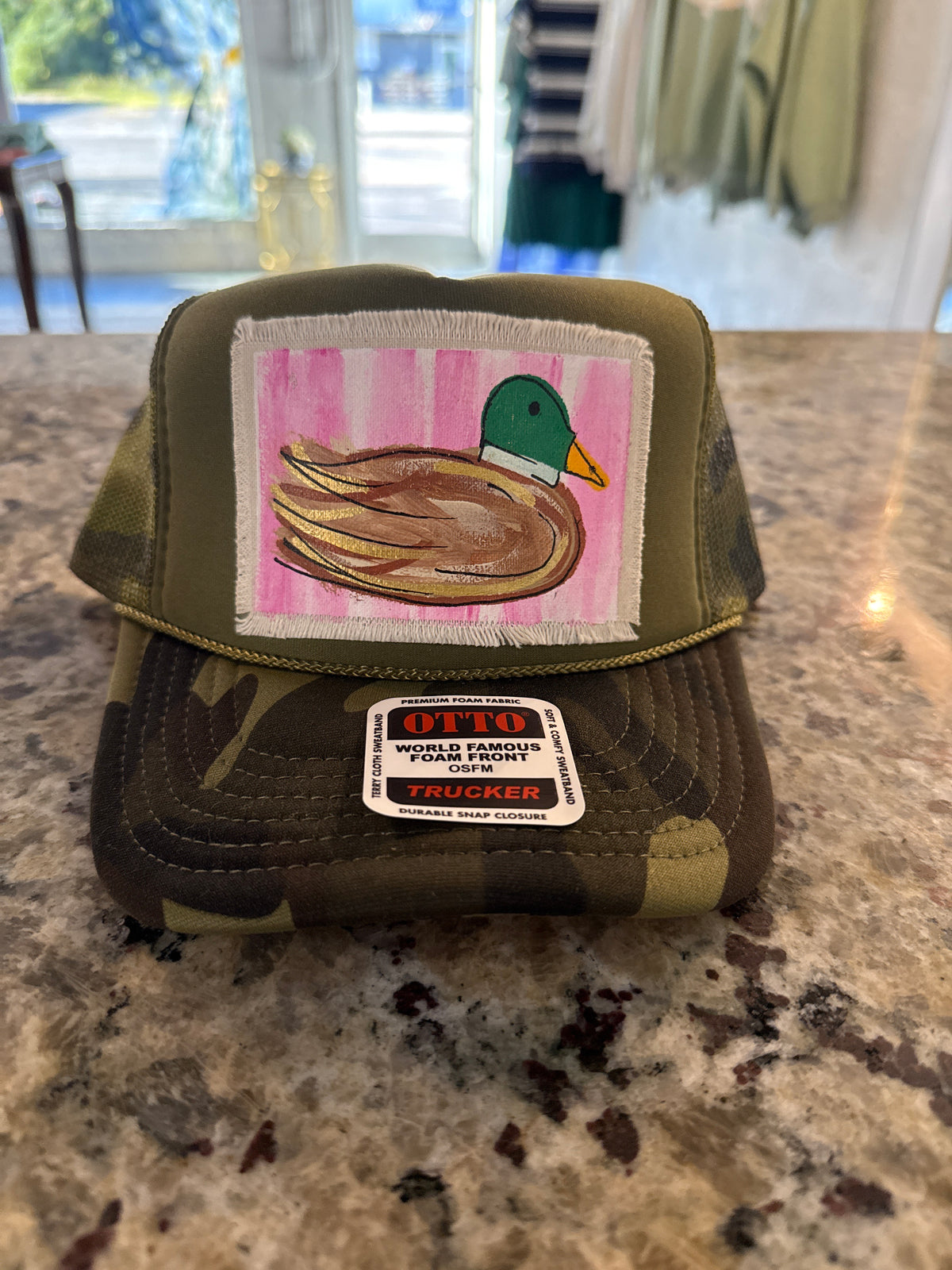 Pink Sitting Duck Camo Trucker Hat