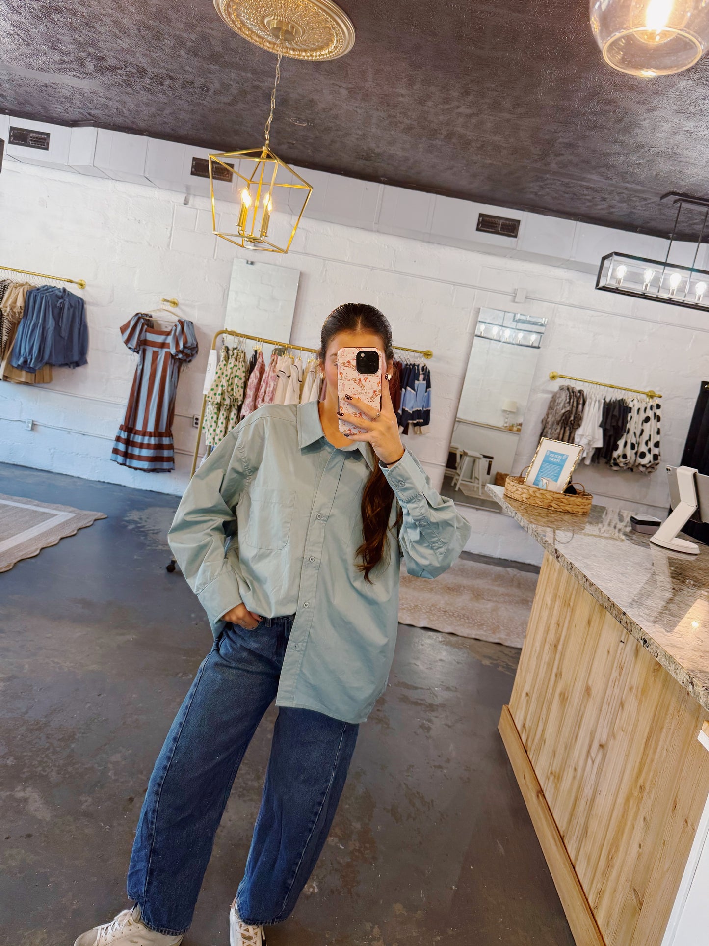 Poplin Button Down Shirt