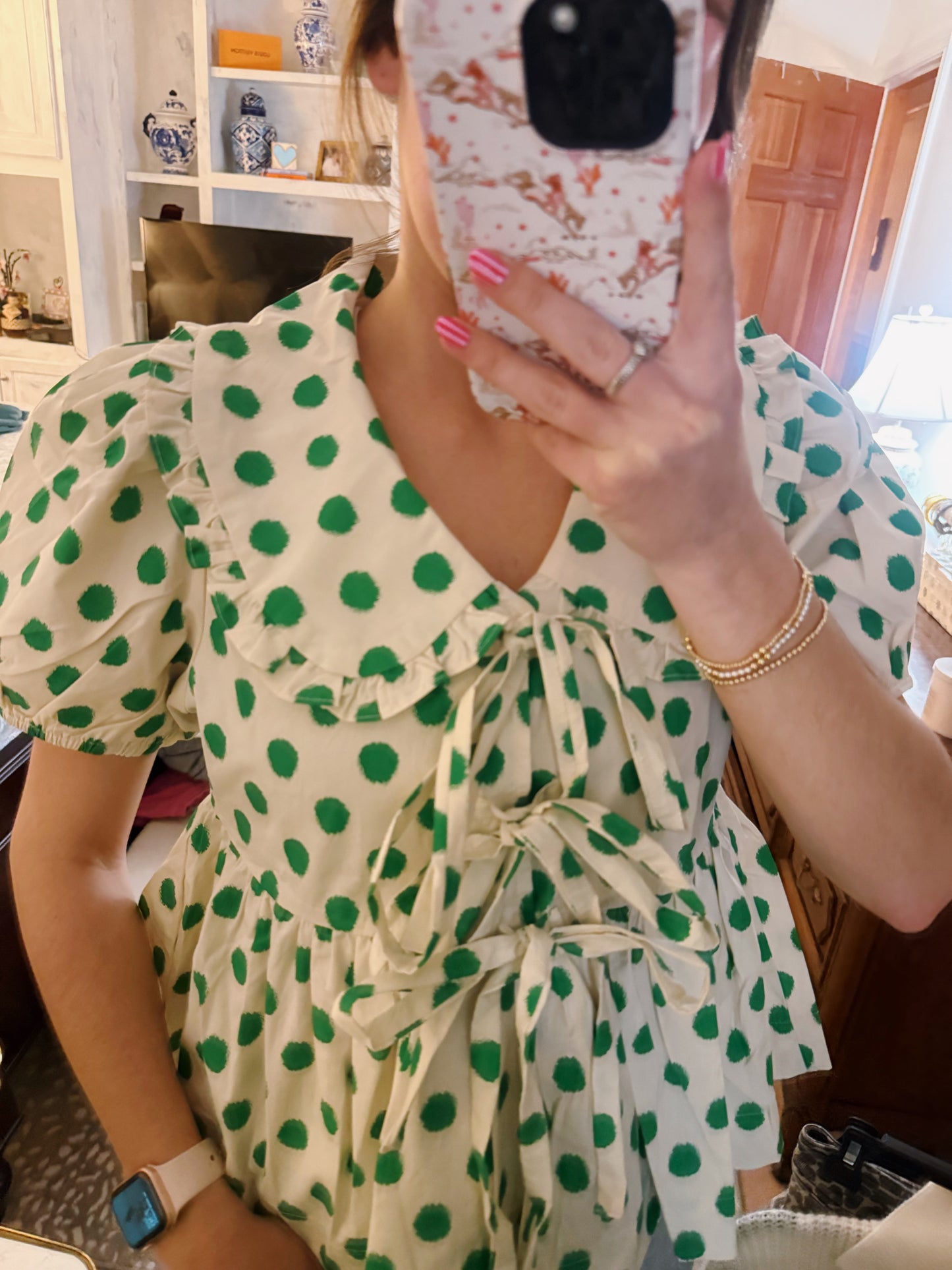 Polka Dot Peplum Top