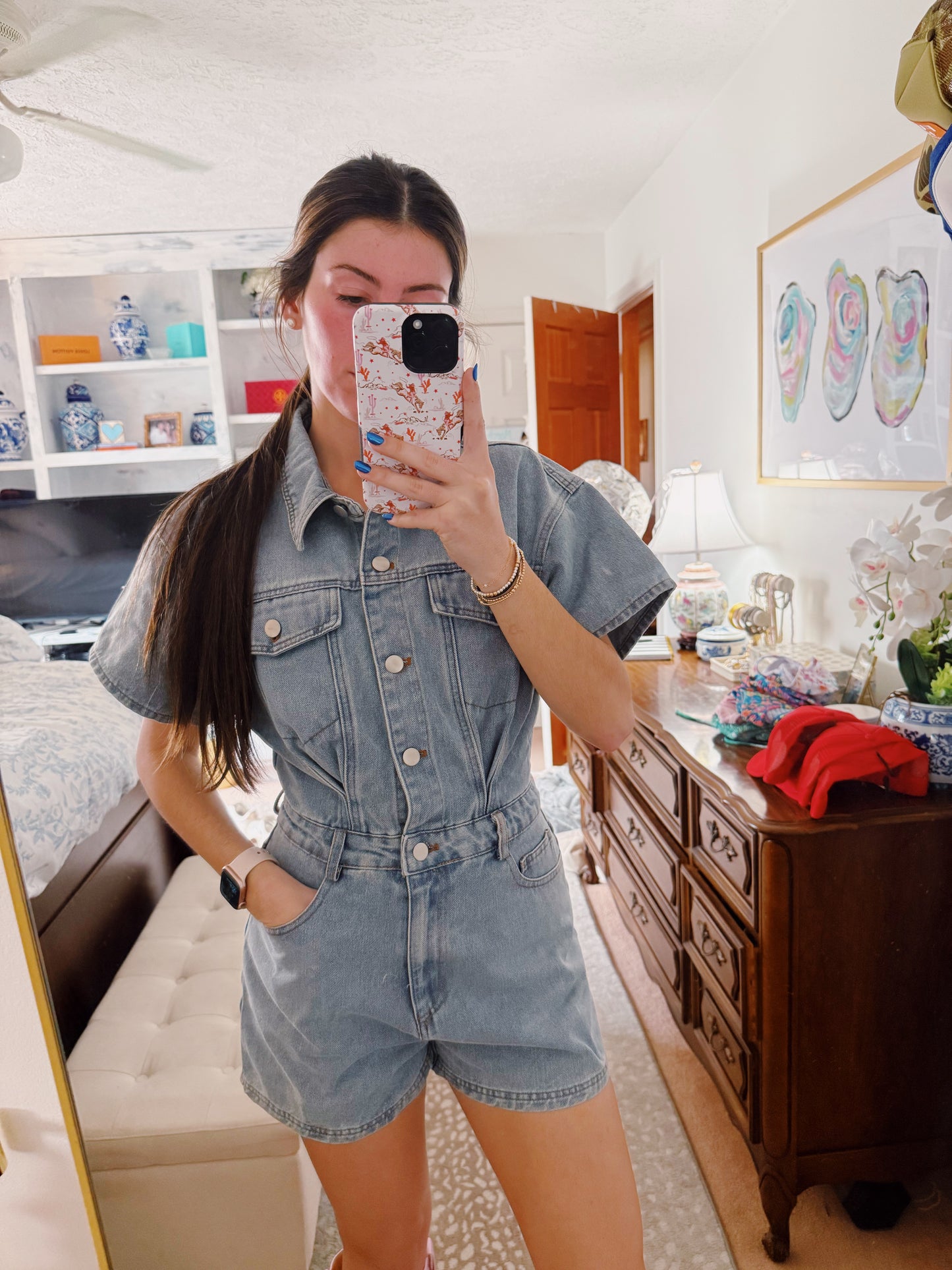 Denim Romper