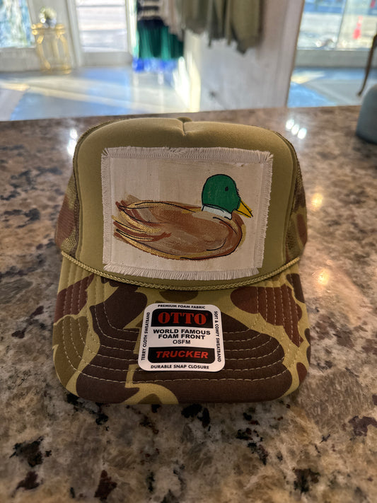 Light Green Camo Trucker Hat