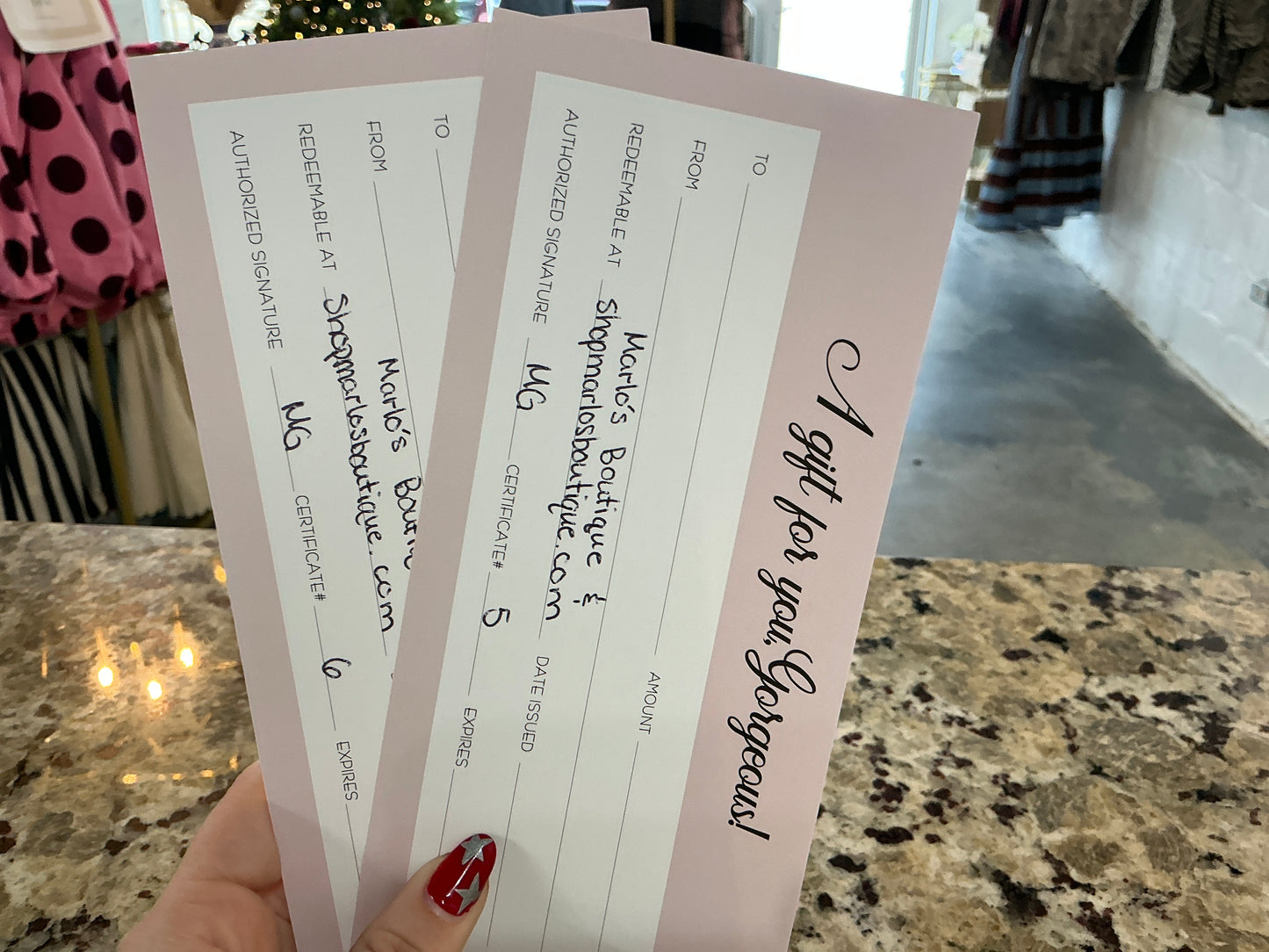 Marlo’s Gift Cards