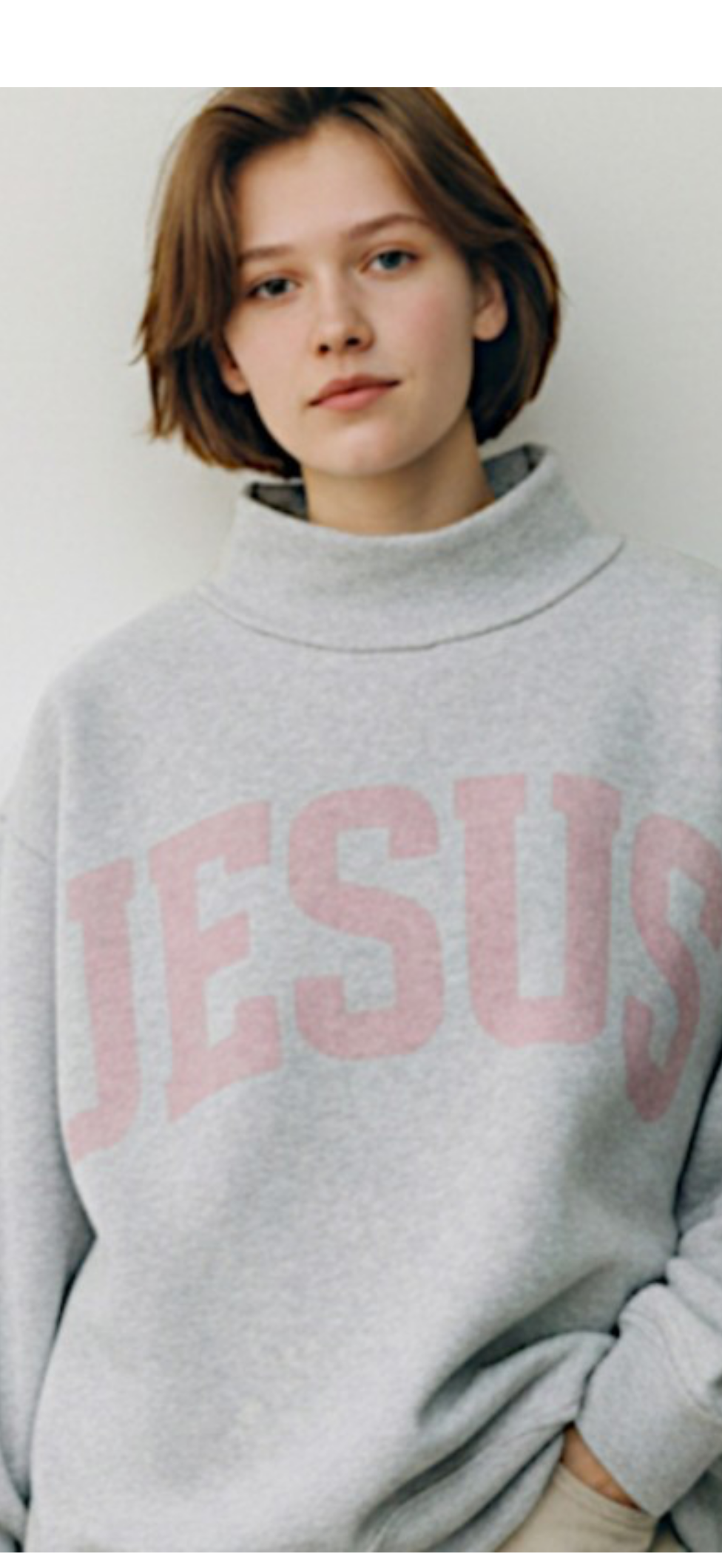 ‘Jesus & God is Good reversible mockneck