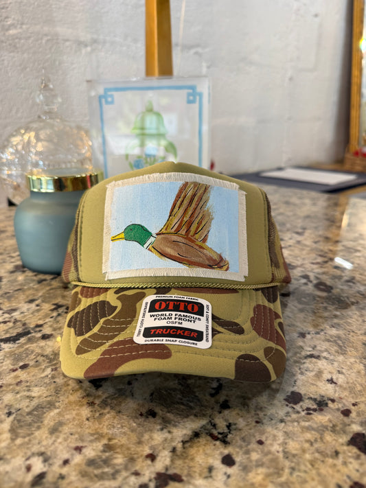 Blue Flying Duck Camo Trucker Hat