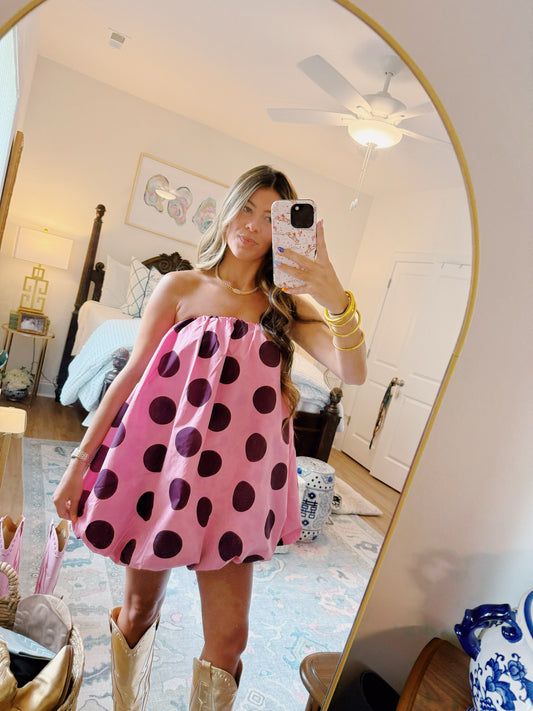 Berry Mini Bubble Dress