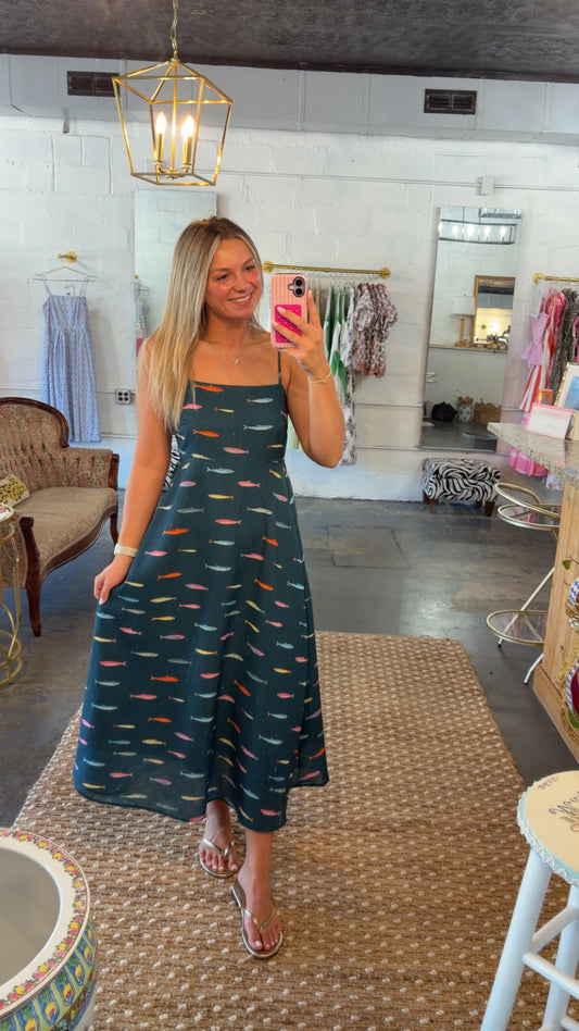 Coral Midi Dress