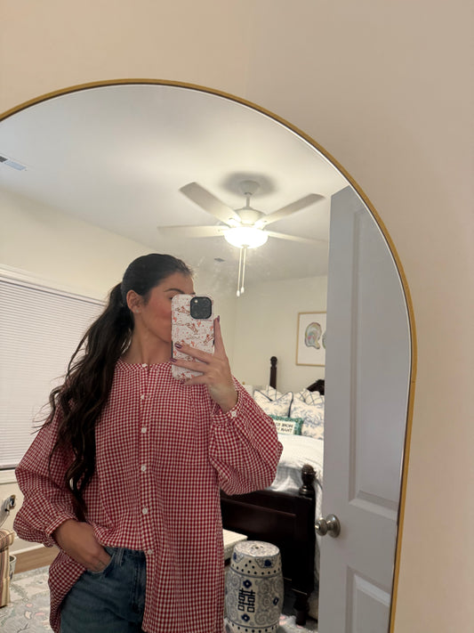 Finely Gingham Button Up Shirt