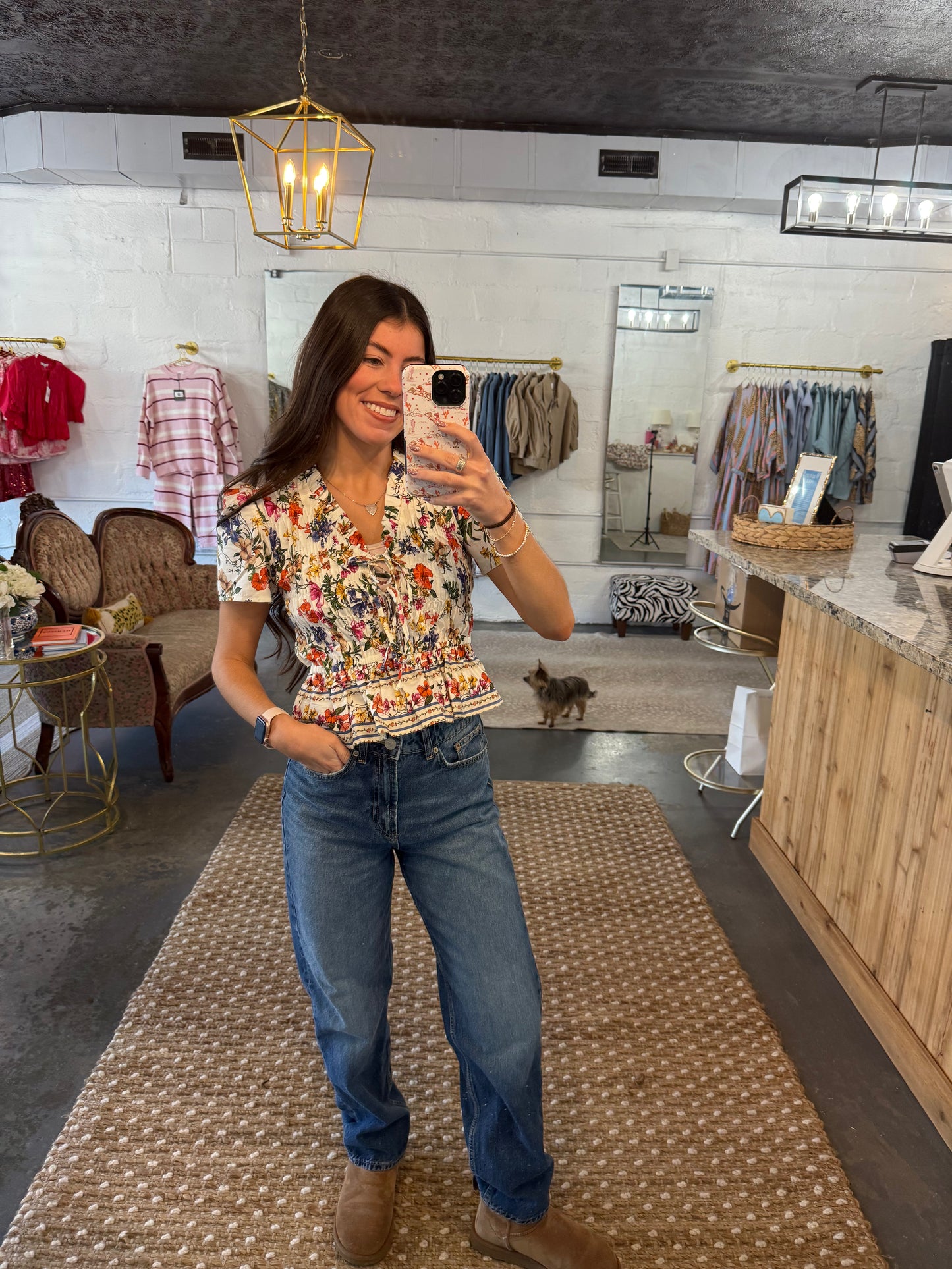 Arely Floral Smocked Top