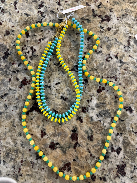 Blue Calypso Layered Necklace
